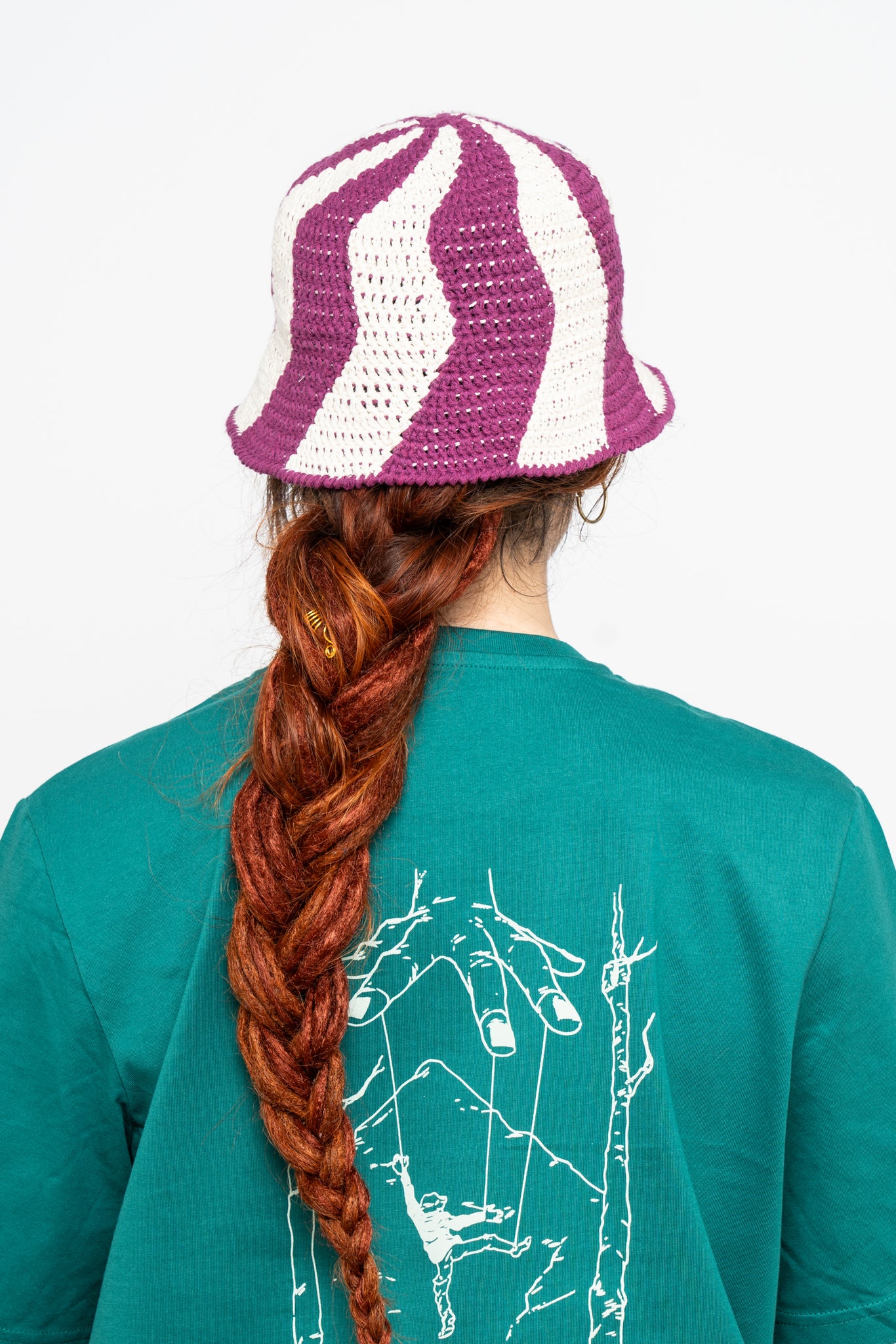 Bucket hat "Spiral" ciclamino e panna