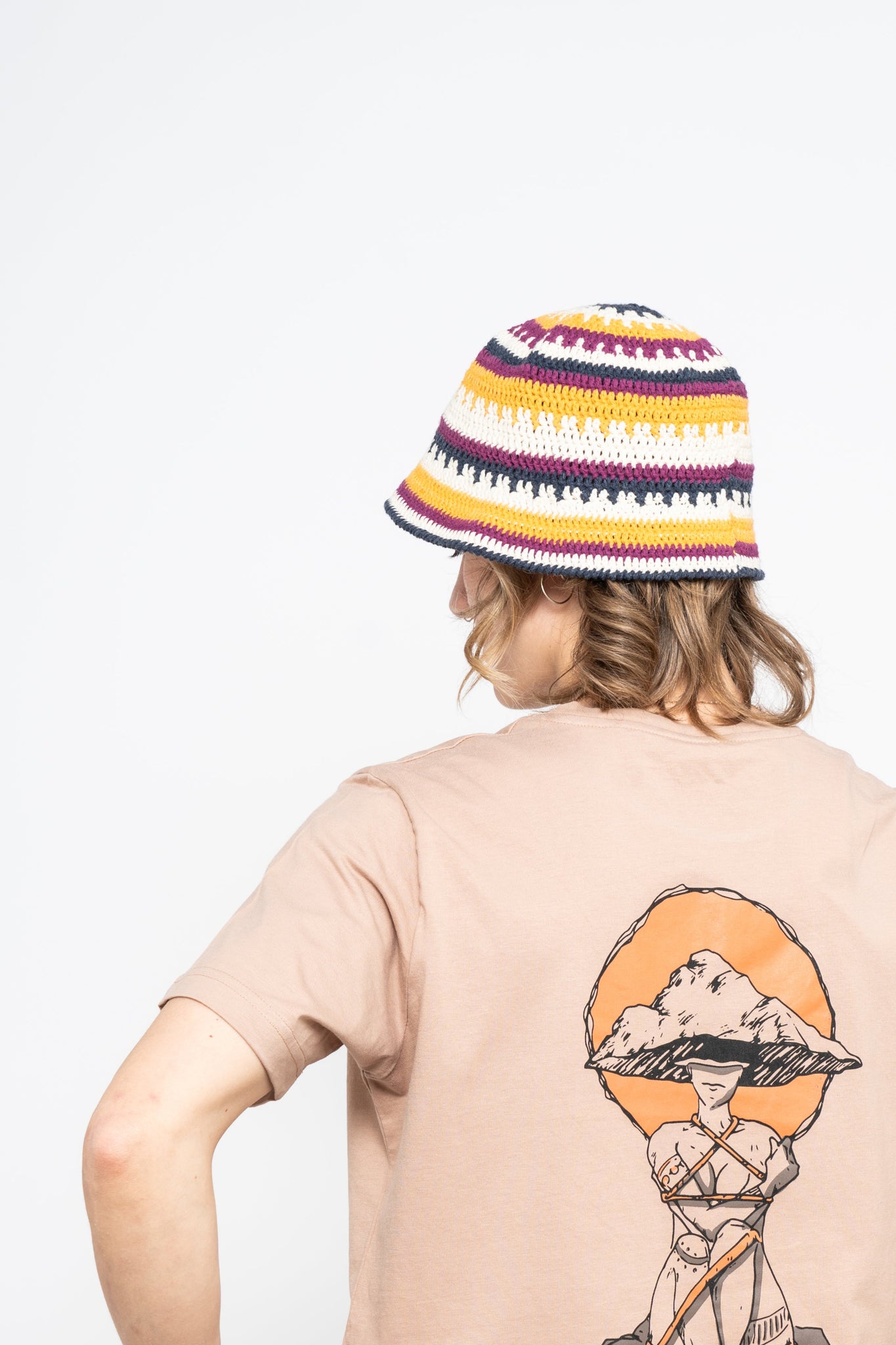 Bucket hat "Sun" ciclamino e blu