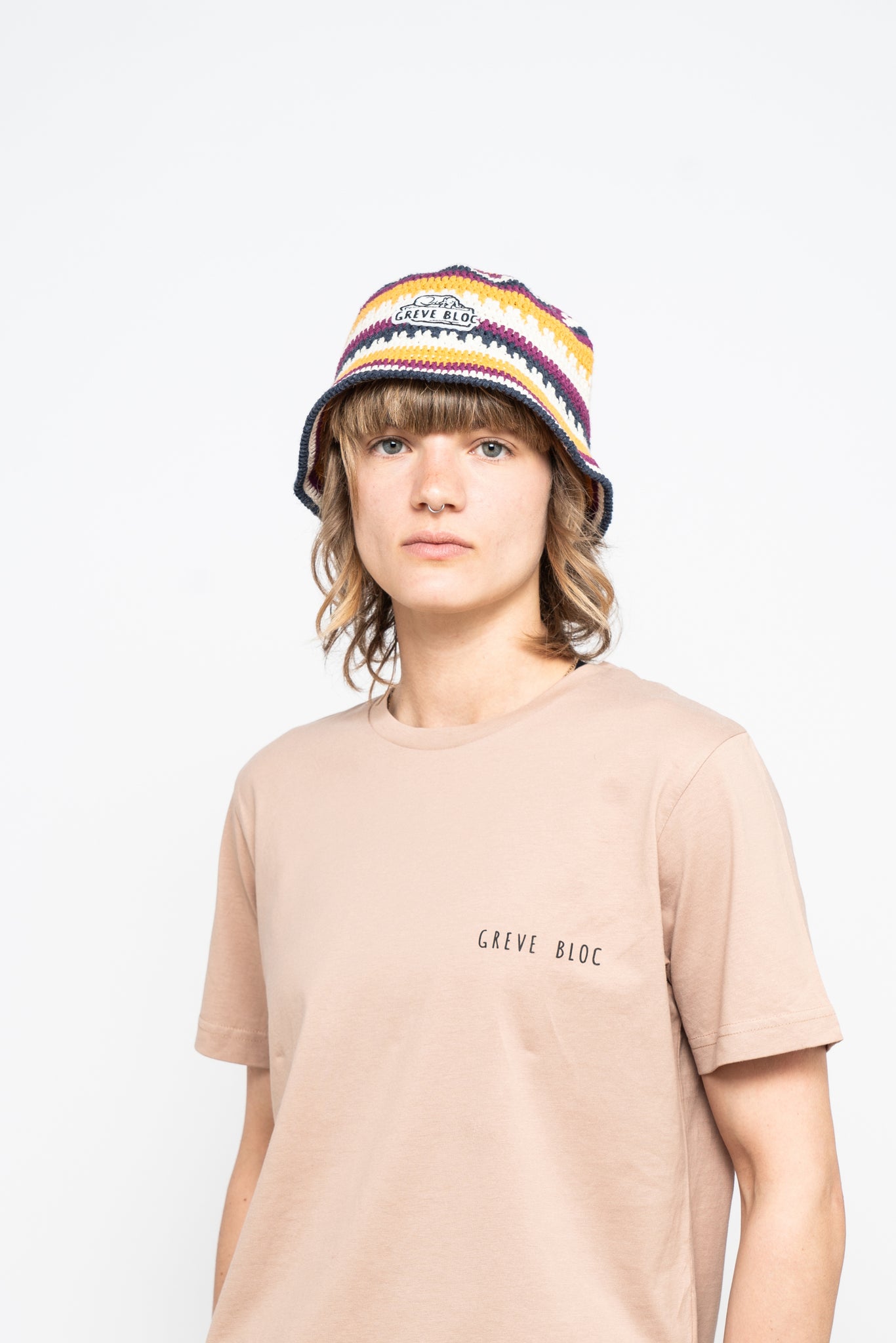Bucket hat "Sun" ciclamino e blu